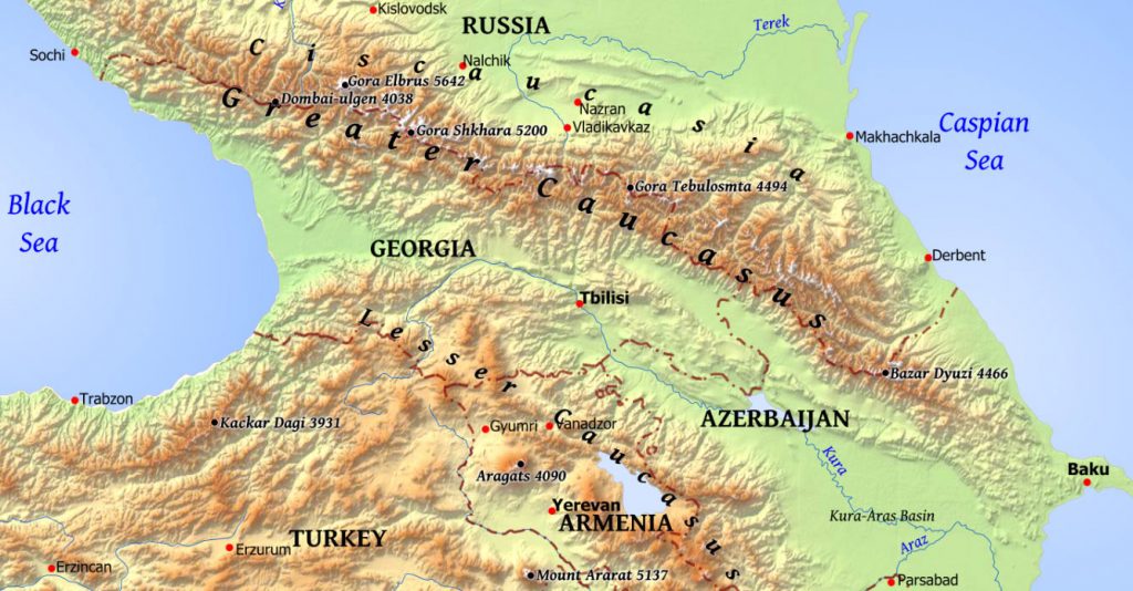 caucasus map