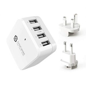 Syncwire USB Plug Travel Charger, Upgraded 48W/9.6A 4-Port